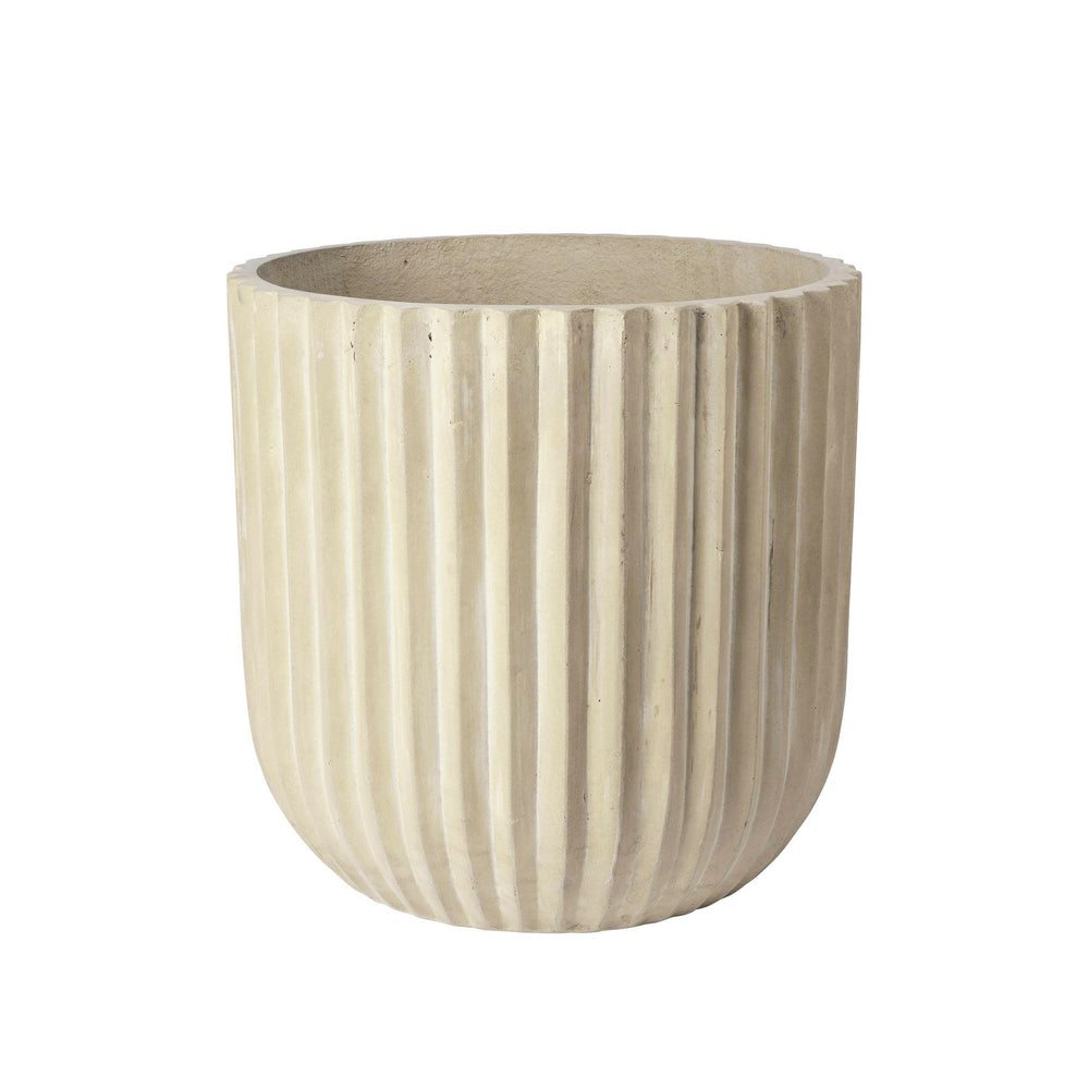 Fiber Cylinder Flowerpot | Antique Beige