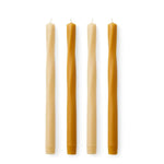 Twisted Tapered Candles | Set of 4 | Warm