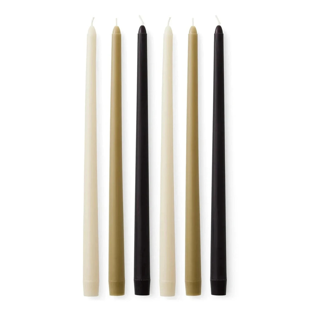 Spire Smooth Tapered Candles | Set of 6 | Neutral