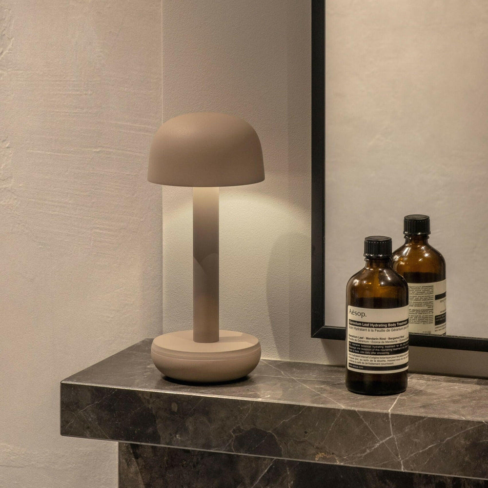 Two | LED Portable Table Lamp | Beige.