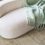 Tekla Chunky Mohair Blanket | Milky Green