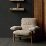 Brasilia Lounge Chair | Sheepskin | Various Colours + Wood Finishes.