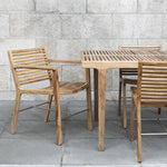 Rib | Outdoor Dining Bench with Backrest | Various Sizes